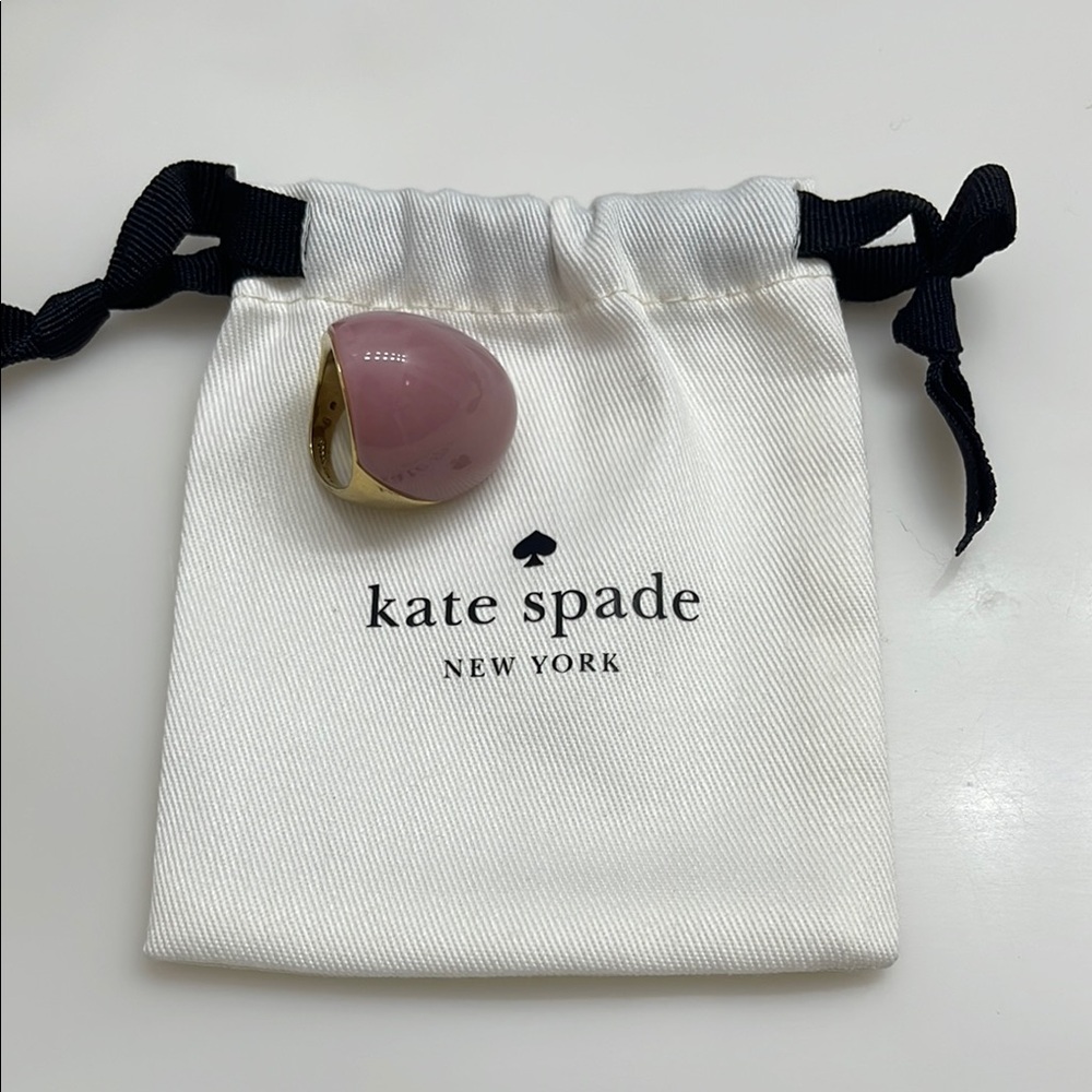Beautiful Kate Spade Pink and Gold Statement Ring